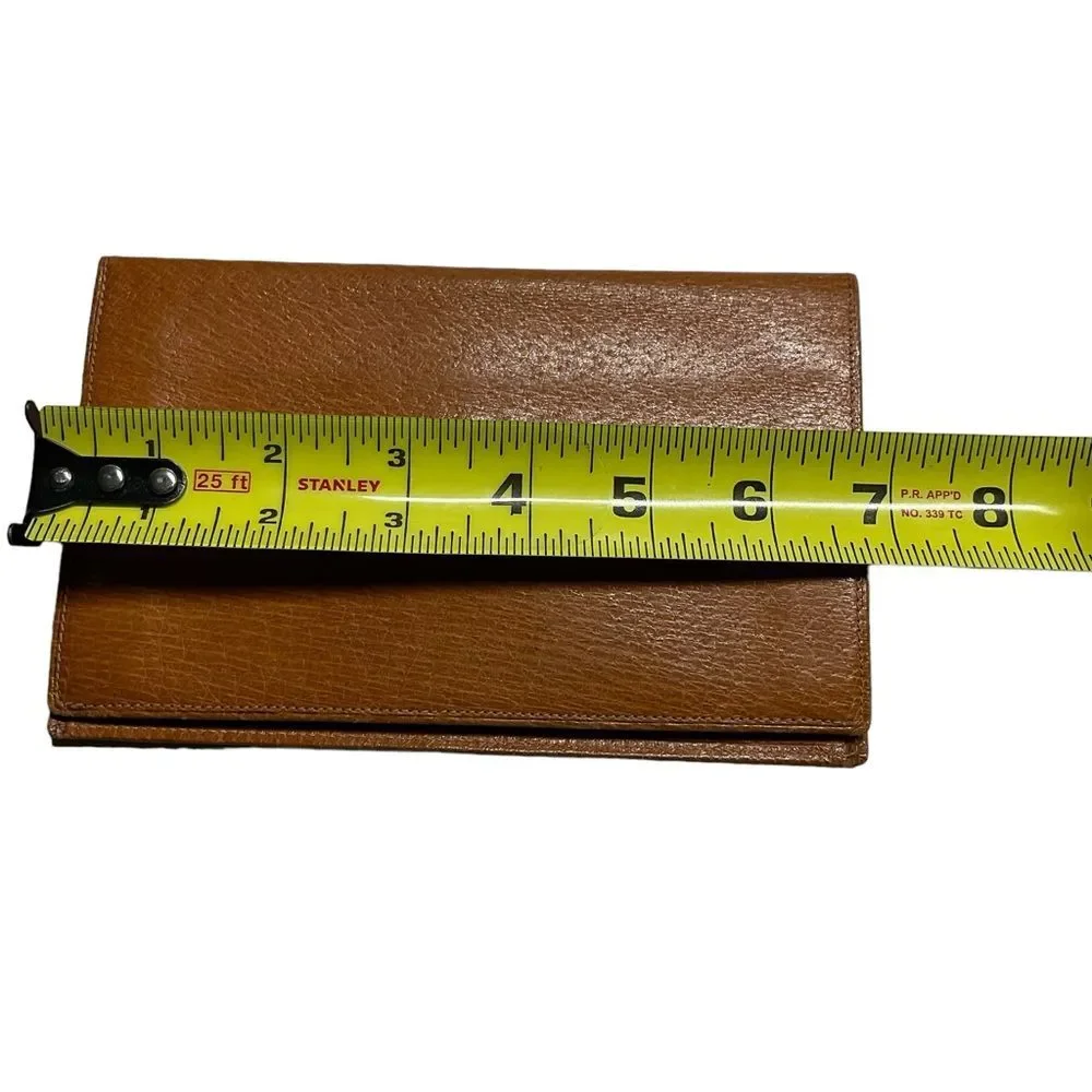 VTG Genuine Pigskin Leather Wallet Checkbook Holder